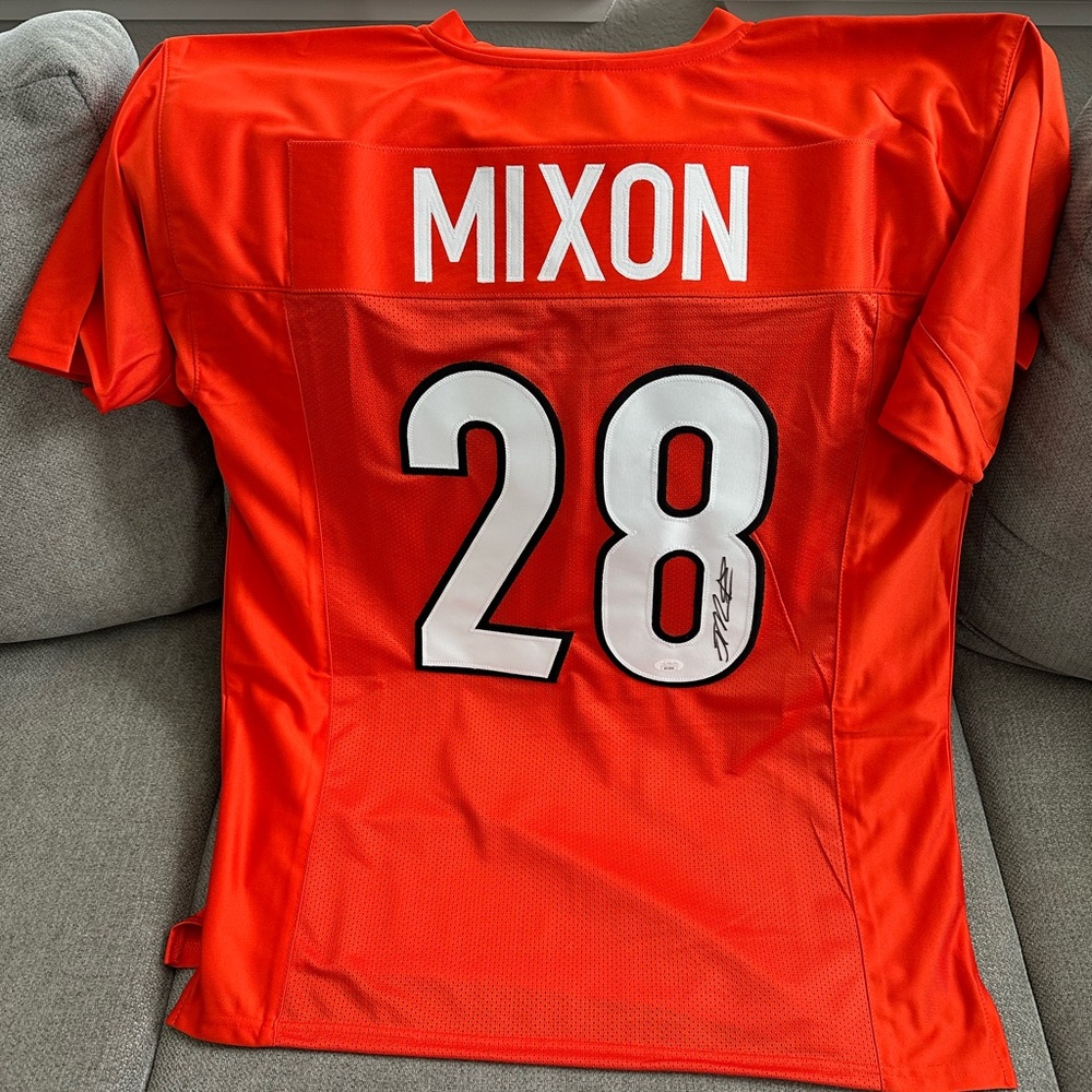 Joe Mixon Signed Custom Jersey JSA Authenticated